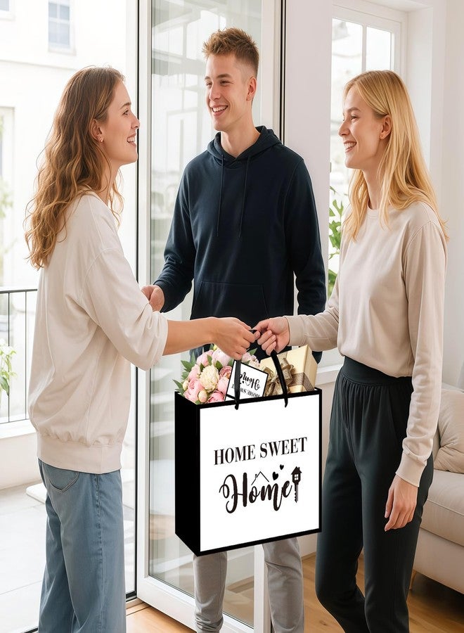 Wayyogh مجموعة أكياس هدايا الانتقال إلى منزل جديد، كيس تغليف هدايا أبيض كبير "منزل جميل" مع ورق مناديل وبطاقات تهنئة مزينة للرجال والنساء والأصدقاء، هدايا الانتقال إلى منزل جديد، هدايا تهنئة، ورق تغليف، لوازم هدايا - Image 2